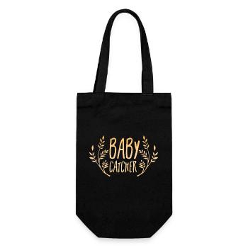 baby catcher - Baby Fänger - Geschenkbeutel für Flaschen - Schwarz - Vorne