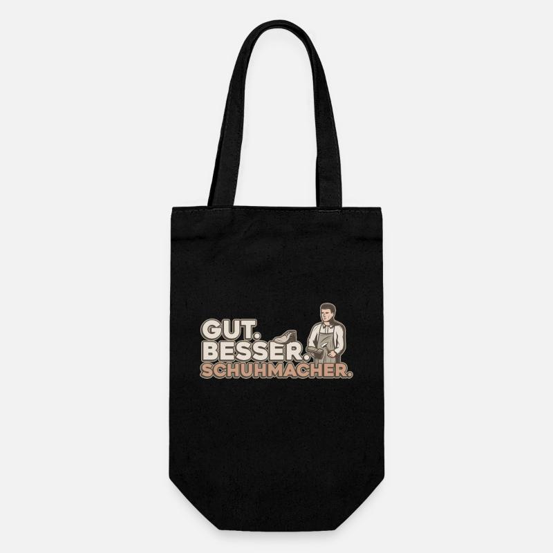Gut Besser Schuhmacher Schuster - Geschenkbeutel für Flaschen - Schwarz