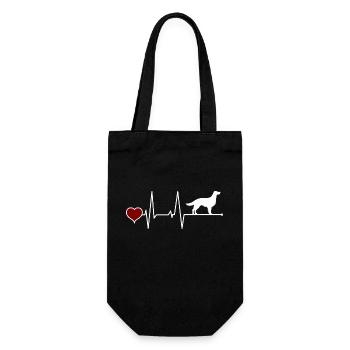 Setter anglais Battement de coeur rouge - Sac à bouteille - noir - Devant
