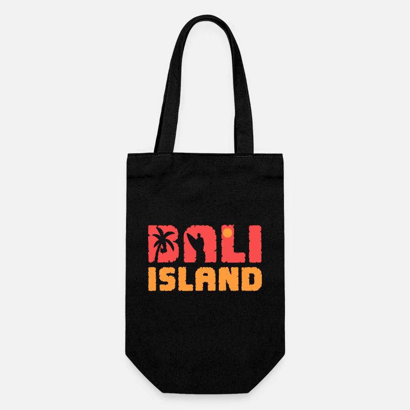 Surf de surf de surf surfergirl Bali Surf surf - Sac à bouteille - noir