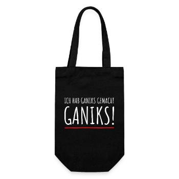 Ich habe garnix gemacht gar nichts lustiger Spruch - Geschenkbeutel für Flaschen - Schwarz - Vorne