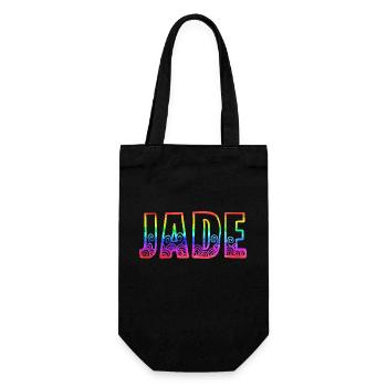 jade rs regenbogen - Geschenkbeutel für Flaschen - Schwarz - Vorne