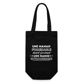 Future mamie, citation, humour, cadeau, maman, - Sac à bouteille - noir - Devant