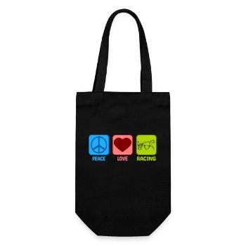 Harness Racing Peace Love - Gift Bag for Bottles - black - Front