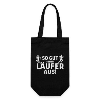 So Gut Sehen Läufer Aus - Geschenkbeutel für Flaschen - Schwarz - Vorne