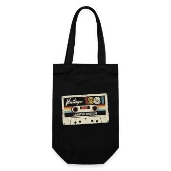 Vintage 1981 Rétro cassette 40e anniversaire - Sac à bouteille - noir - Devant