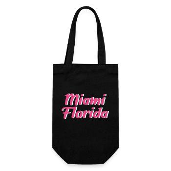 Miami Florida - Gift Bag for Bottles - black - Front