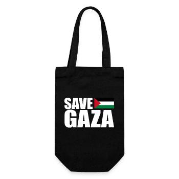 Save gaza - Gift Bag for Bottles - black - Front