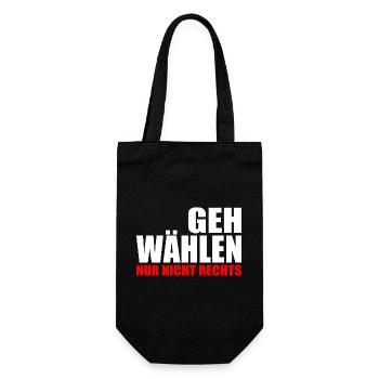 Geh wählen - Geschenkbeutel für Flaschen - Schwarz - Vorne