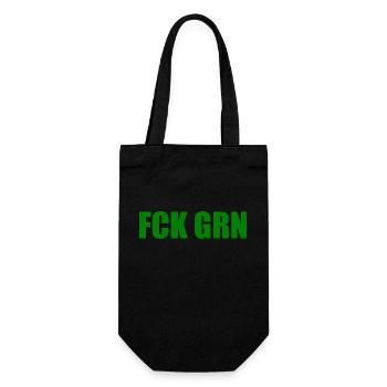 Fck grn - Geschenkbeutel für Flaschen - Schwarz - Vorne