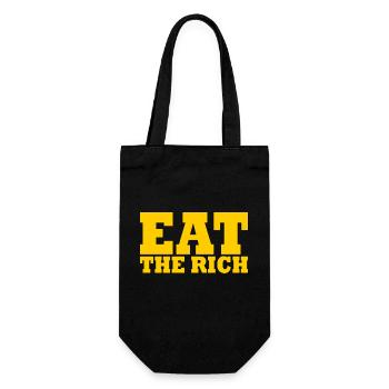 Eat the rich - Gift Bag for Bottles - black - Front