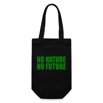No nature no future - Gift Bag for Bottles - black - Front