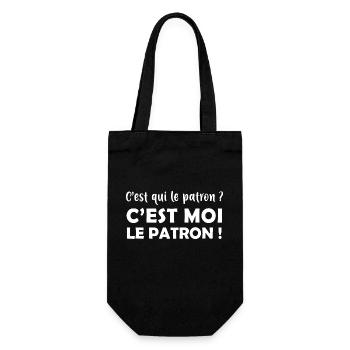 C’est qui le patron ? - c’est moi le patron ! - Sac à bouteille - noir - Devant