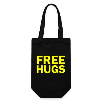 Free hugs - Geschenkbeutel für Flaschen - Schwarz - Vorne
