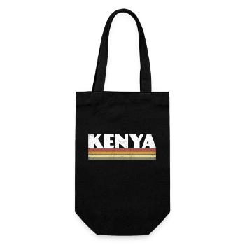 Kenia Vintage - Geschenkbeutel für Flaschen - Schwarz - Vorne