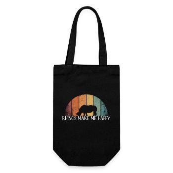 Rhinocéros Faire Moi Heureux - Sac à bouteille - noir - Devant