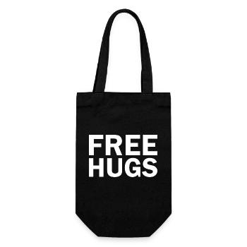 Free hugs - Gift Bag for Bottles - black - Front