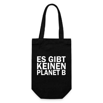 Es gibt keinen planet b - Geschenkbeutel für Flaschen - Schwarz - Vorne