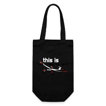 Glider Glider Gliding Glider Pilot - Gift Bag for Bottles - black - Front