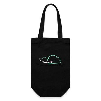 Glider Gliding Gliding Gliding Glider - Gift Bag for Bottles - black - Front
