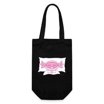 Axolotl Masque de sommeil Personnalisation Chemise de sommeil - Sac à bouteille - noir - Devant