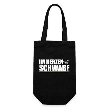 Im Herzen Schwabe Stolze Schwaben Vintage - Geschenkbeutel für Flaschen - Schwarz - Vorne