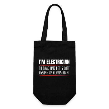 I'm an electrician always have right craft - Gift Bag for Bottles - black - Front
