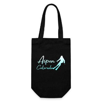 Aspen Colorado - Geschenkbeutel für Flaschen - Schwarz - Vorne
