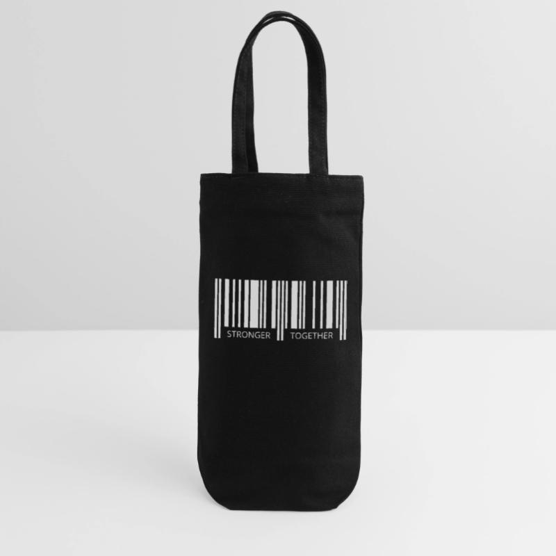 Together strong Corona Barcode Strichcode Partner Gift Bag for Bottles