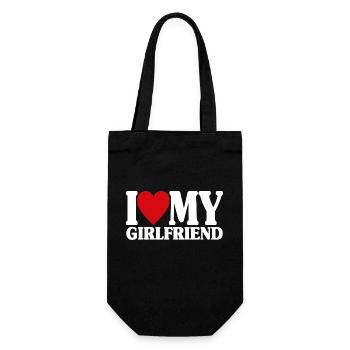 J’aime ma petite amie assortie au cadeau de la Saint-Valentin - Sac à bouteille - noir - Devant