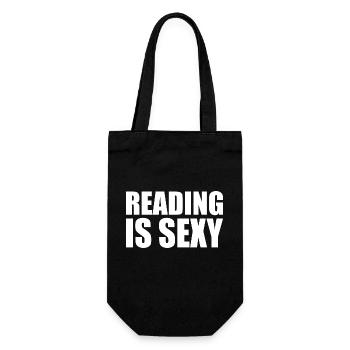 Reading is sexy - Geschenkbeutel für Flaschen - Schwarz - Vorne