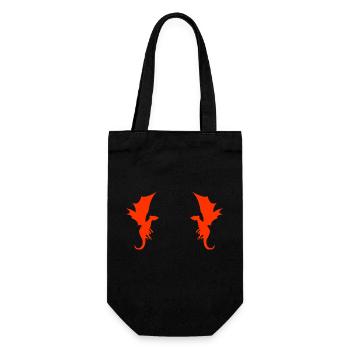 Dragon Dragon Pattern - Gift Bag for Bottles - black - Front