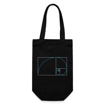Golden ratio and golden spiral - Sac à bouteille - noir - Devant