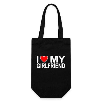 I love my girlfriend - Sac à bouteille - noir - Devant