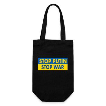 Stop war - Gift Bag for Bottles - black - Front
