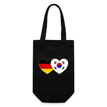 Allemagne Corée du Sud Drapeau Coeur - Sac à bouteille - noir - Devant