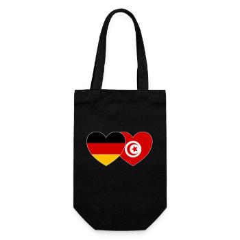Allemagne Tunisie Drapeau Coeur - Sac à bouteille - noir - Devant