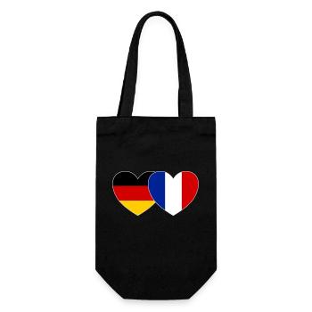 Allemagne France Drapeau Cœur - Sac à bouteille - noir - Devant