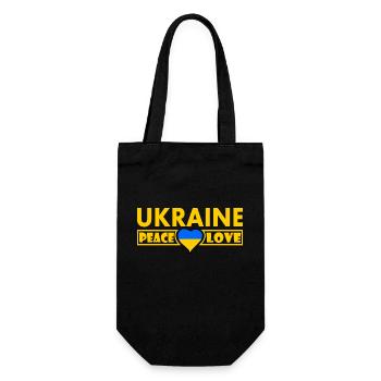 Ukraine - Geschenkbeutel für Flaschen - Schwarz - Vorne