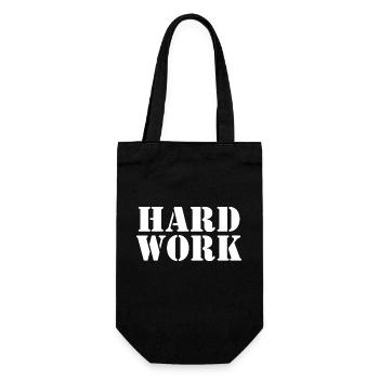 Hard work - Geschenkbeutel für Flaschen - Schwarz - Vorne