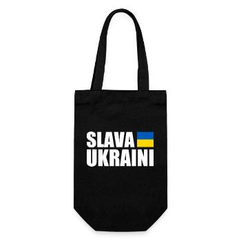 Slava ukraini - Geschenkbeutel für Flaschen - Schwarz - Vorne