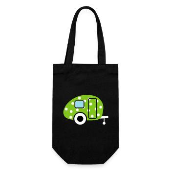 Caravan Caravan Green Dots Camping Easter Egg - Gift Bag for Bottles - black - Front