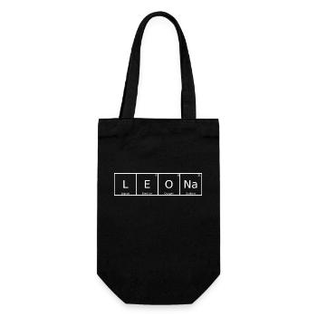 Leona Name First Name Chemistry Periodic Table Elements - Gift Bag for Bottles - black - Front