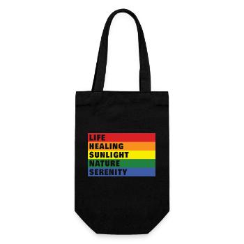 Lgbtq Pride Regenbogenflagge - Geschenkbeutel für Flaschen - Schwarz - Vorne