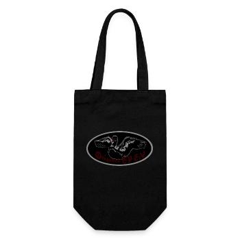 Logo Schwan 2 - Geschenkbeutel für Flaschen - Schwarz - Vorne