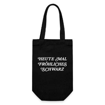 Heute mal fröhliches schwarz - Geschenkbeutel für Flaschen - Schwarz - Vorne