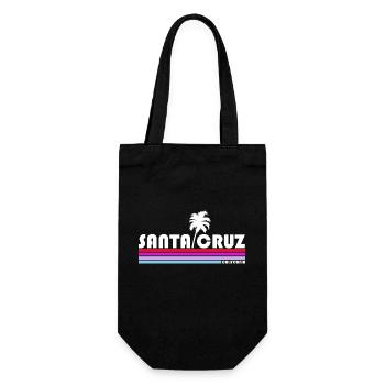Santa Cruz California vintage retro - Geschenkbeutel für Flaschen - Schwarz - Vorne