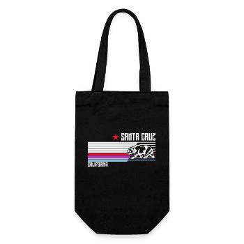 Santa Cruz California vintage retro - Geschenkbeutel für Flaschen - Schwarz - Vorne