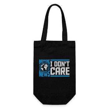 Breaking news don't care - Gift Bag for Bottles - black - Front