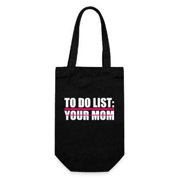To do list your mom - Geschenkbeutel für Flaschen - Schwarz - Vorne